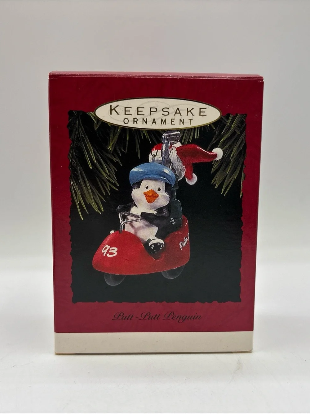 Hallmark Keepsake Ornament Dated 1993 Vintage Putt - Putt Penguin Handcrafted